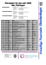 Dienstplan für das Jahr 2009 Abt. Flehingen - Freiwillige Feuerwehr ...