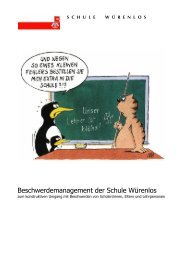 Beschwerdemanagement der Schule Würenlos