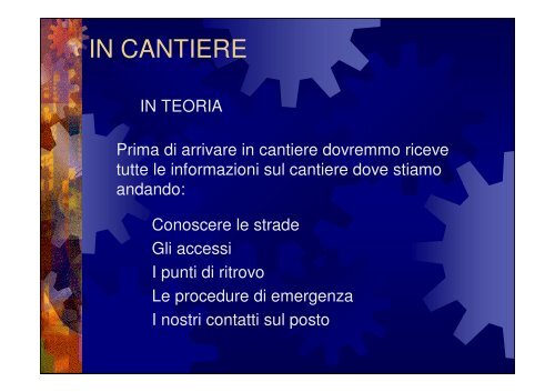 la prevenzione dei rischi nell'impiego e nella manutenzione delle ...