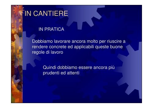 la prevenzione dei rischi nell'impiego e nella manutenzione delle ...