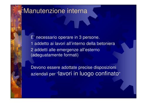 la prevenzione dei rischi nell'impiego e nella manutenzione delle ...