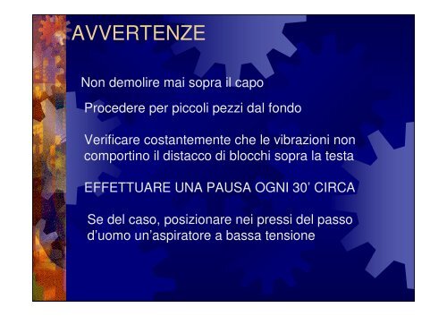 la prevenzione dei rischi nell'impiego e nella manutenzione delle ...