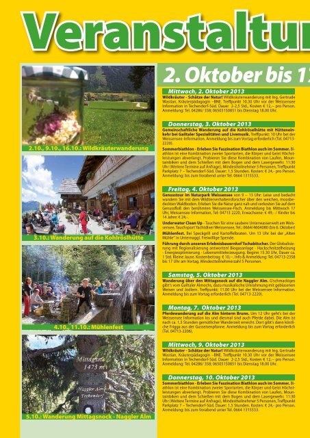 Noch bis 17. Oktober: Das umfangreiche Weissensee ...