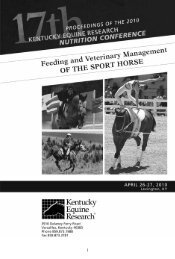 The Management of Tying-Up in Sport Horses - Kentucky Equine ...