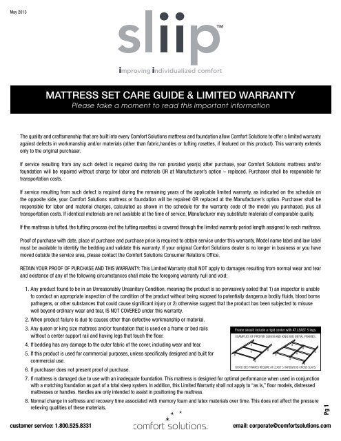 Mattress Set Care Guide Amp Limited Warranty King Koil