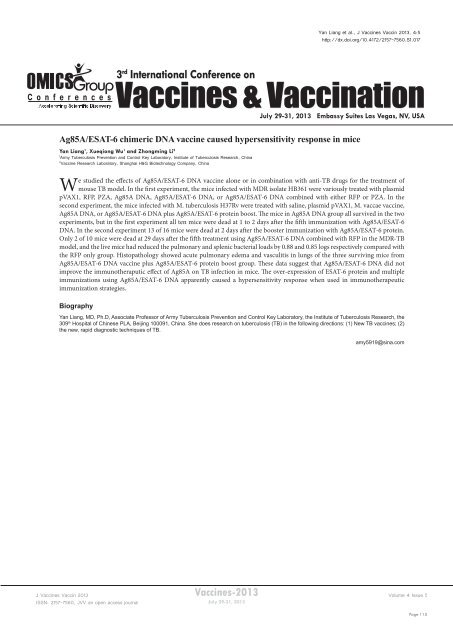 Vaccines-2013 - OMICS Group