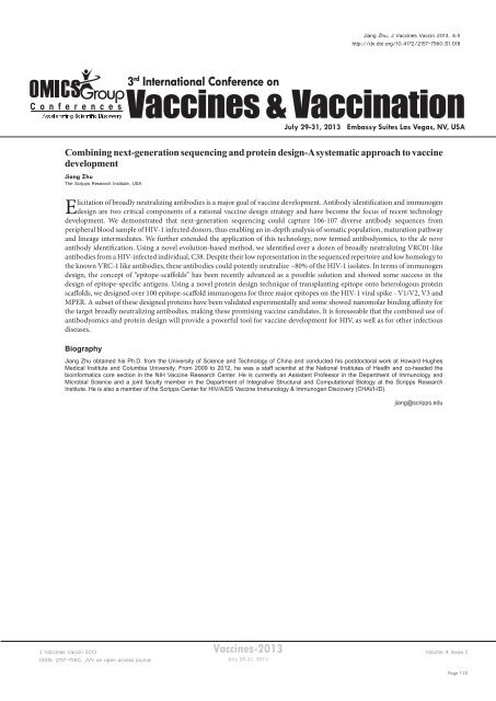 Vaccines-2013 - OMICS Group