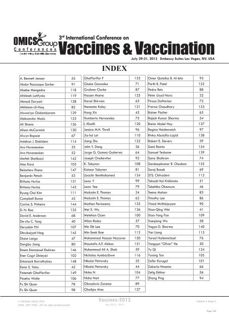 Vaccines-2013 - OMICS Group