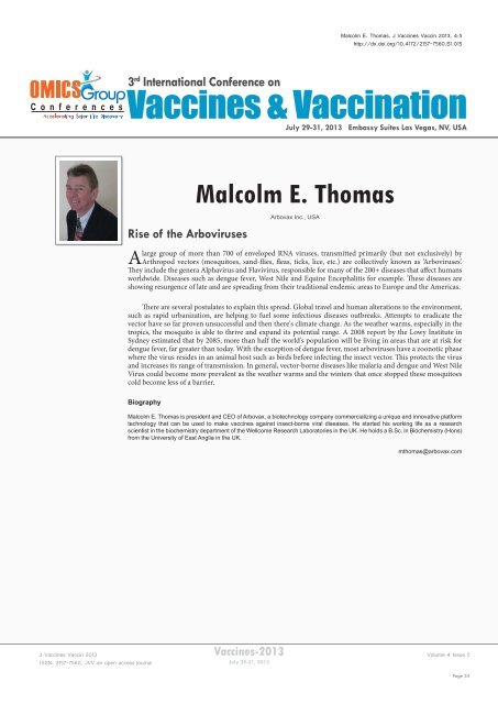 Vaccines-2013 - OMICS Group