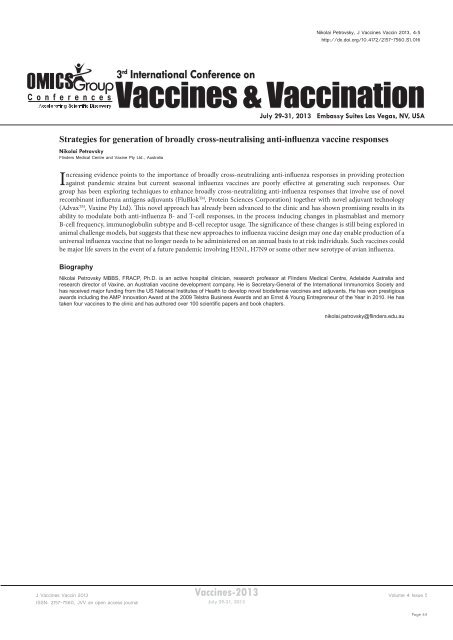 Vaccines-2013 - OMICS Group