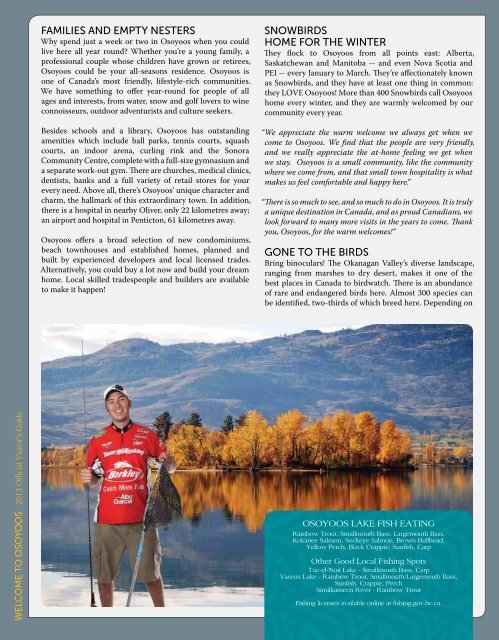 view the Visitor Guide - Destination Osoyoos