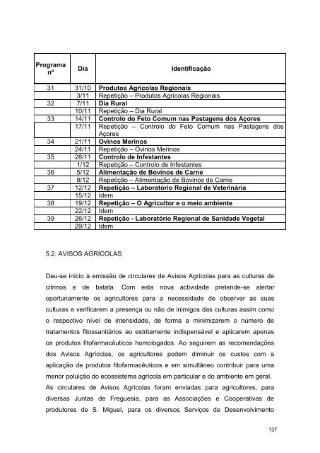 Relatório 2006 - Presidência do Governo Regional dos Açores