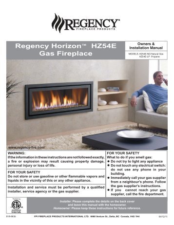 installation - Regency Fireplace Products