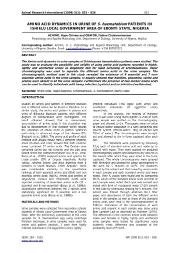 13. AMINO ACID DYNAMICS IN URINE OF S ... - Zoo-unn.org