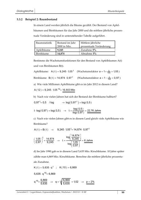 Exponentialfunktion Exponentialfunktion Training Training ...