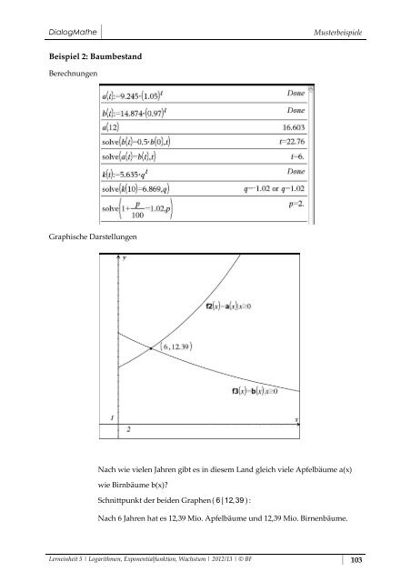 Exponentialfunktion Exponentialfunktion Training Training ...