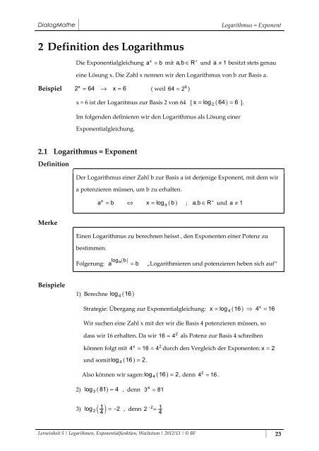 Exponentialfunktion Exponentialfunktion Training Training ...