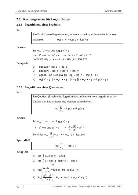 Exponentialfunktion Exponentialfunktion Training Training ...