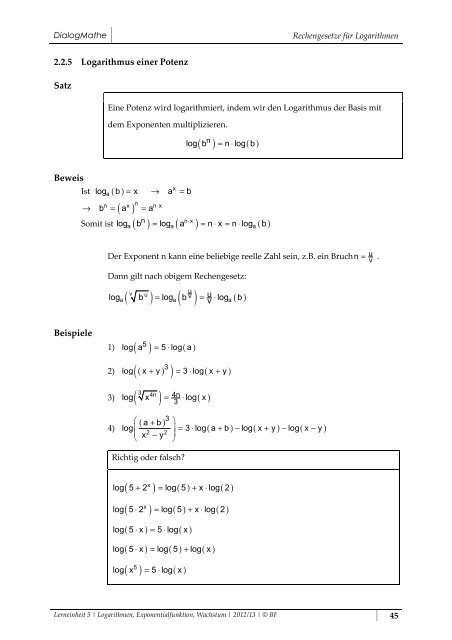 Exponentialfunktion Exponentialfunktion Training Training ...