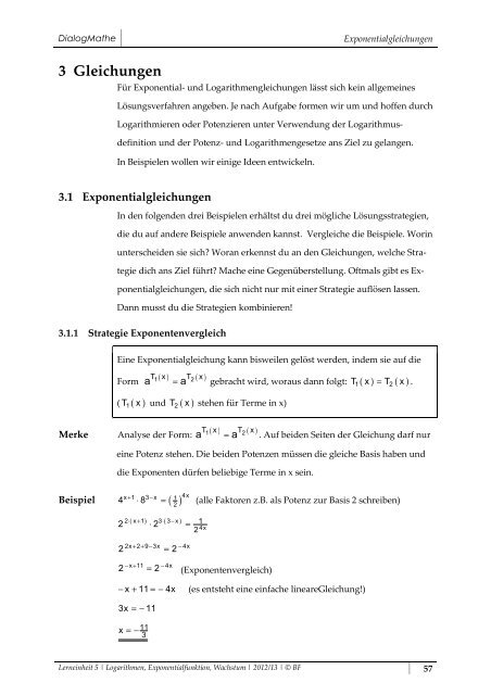 Exponentialfunktion Exponentialfunktion Training Training ...