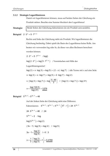 Exponentialfunktion Exponentialfunktion Training Training ...