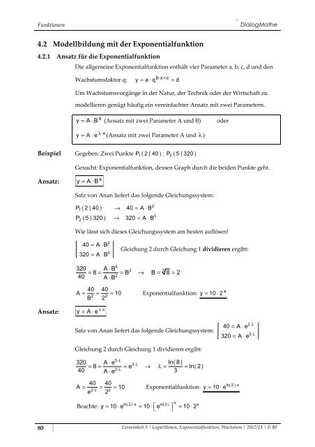 Exponentialfunktion Exponentialfunktion Training Training ...