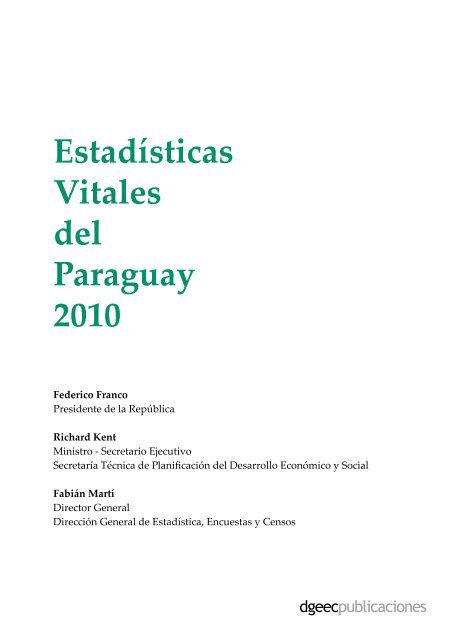 Estadísticas Vitales del Paraguay 2010 - Dirección General de ...