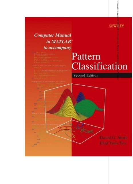 Computer Manual in MATLAB to Accompany Pattern Classification ...