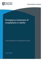 Emergency treatment of anaphylaxis in adults - Royal College of ...