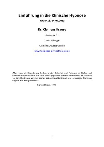 Einführung _in_die_klinische_Hypnose - Dr. Clemens Krause