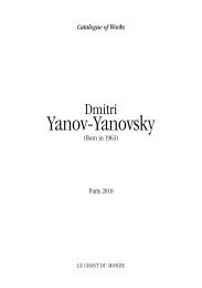 Yanov-Yanovsky - Le Chant Du Monde