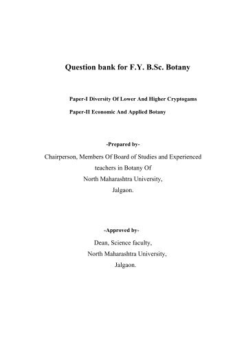 UPSC Main IFS Botany Question Paper