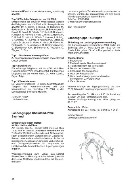 B 10501 - beim Verein für Deutsche Wachtelhunde