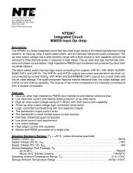 NTE867 Integrated Circuit BiMOS Input Op−Amp