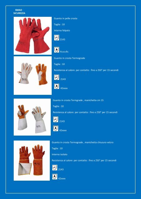 catalogo guanti da lavoro - SMAO