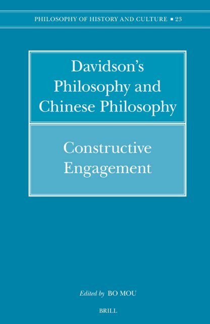Davidson's Philosophy and Chinese Philosophy Constructive ...