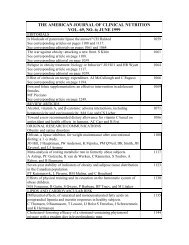 the american journal of clinical nutrition vol. 69, no. 6; june 1999