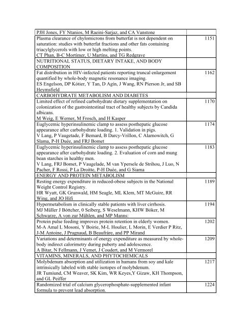 the american journal of clinical nutrition vol. 69, no. 6; june 1999