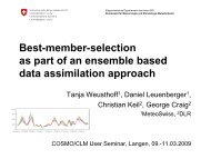 Best-member-selection as part of an ensemble based data ... - Cosmo