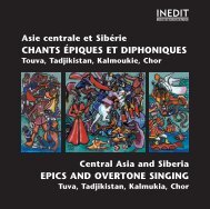 Chants épiques et diphoniques / Epic and overtone singing