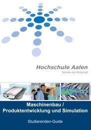 Informationsbroschüre für Studierende - Hochschule Aalen