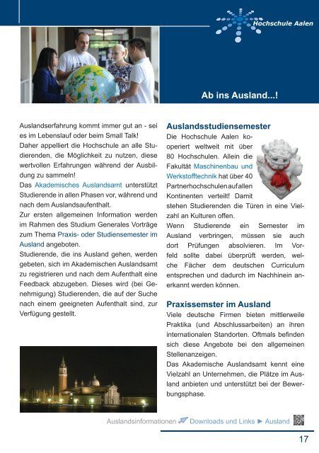Informationsbroschüre für Studierende - Hochschule Aalen