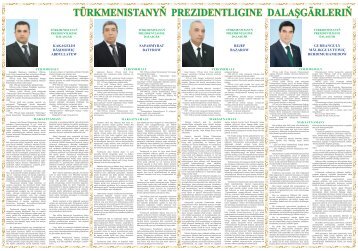 türkmenistanyň prezidetnligine dalaşgärleriň terjimehallary we ...