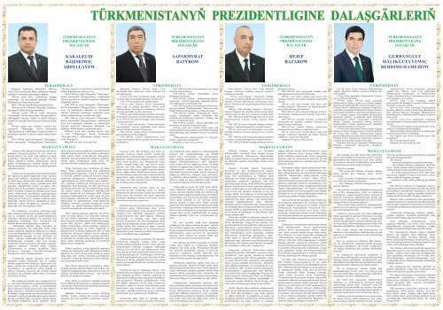 türkmenistanyň prezidetnligine dalaşgärleriň terjimehallary we ...