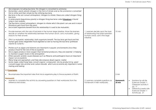 Life Science Grade 11