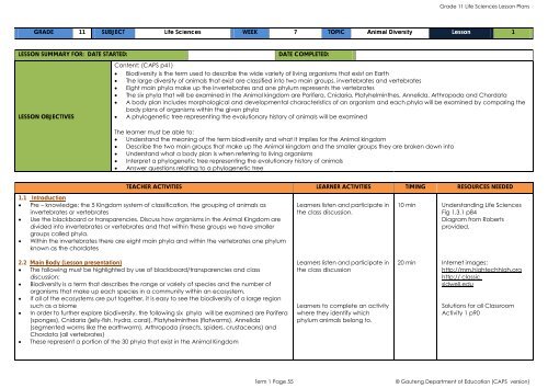 Life Science Grade 11