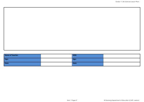 Life Science Grade 11