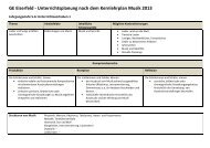 Lehrplan Musik Sekundarstufe I