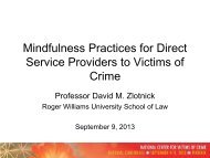 Mindfulness Practices for Direct Service Providers to Victims of Crime