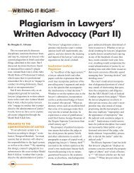 Plagiarism in Lawyers' Written Advocacy (Part II) - the Missouri Bar